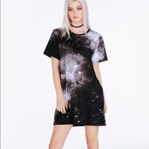 Blackmilk Black & White Galaxy Tee dress